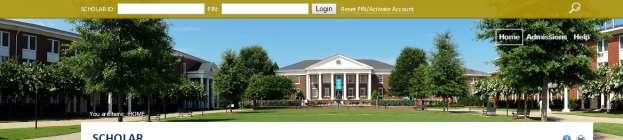 Accessing Emergency Contact Form (1) Access the Shorter University Scholar portal by using