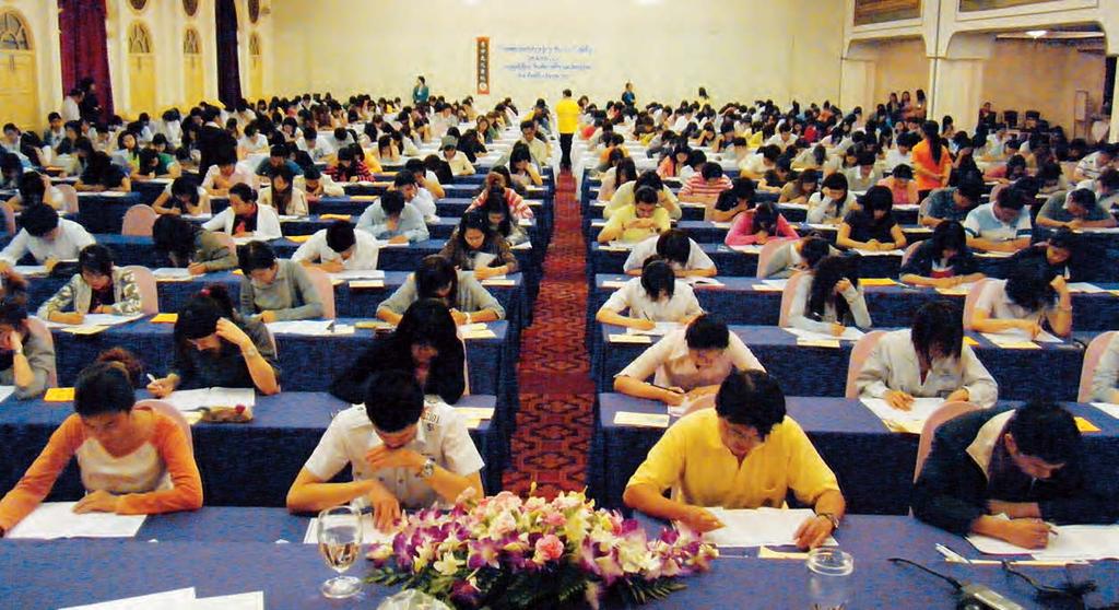 44 Hanban (Confucius Institute Headquarters) 2009 In 2009, Hanban implemented new Chinese tests. In the picture is the test site at the School of Oriental Culture Academy, Thailand.