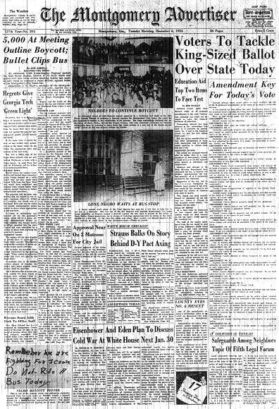 Image The newspaper from the Bus Boycott.