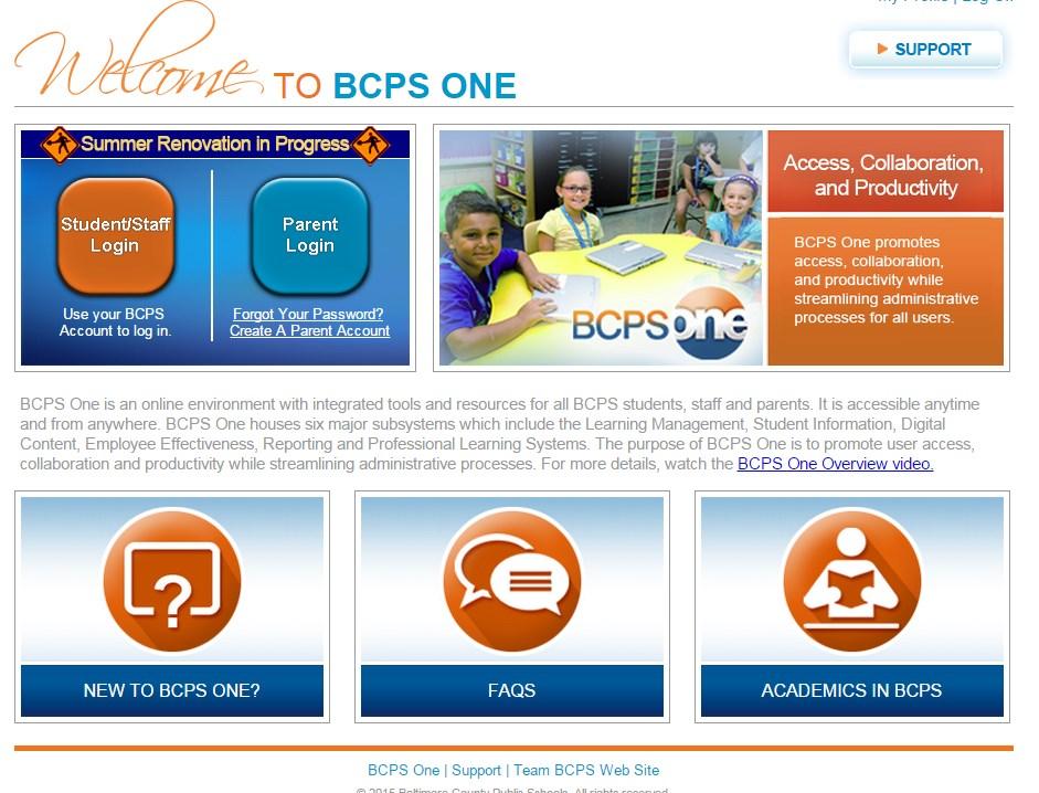 BCPS One We are excited to announced that BCPS One has a new look! Please see below on where you are access your child s grades.