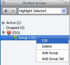 Setting up Student Groups PowerTeacher Gradebook provides tools for creating sets and groups and choosing students to include in the groups.