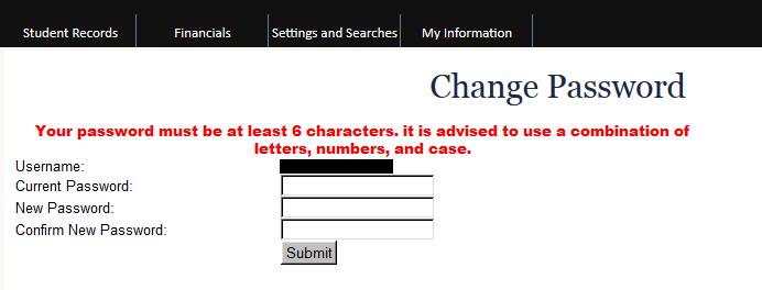 Follow the directions given to change your password to one