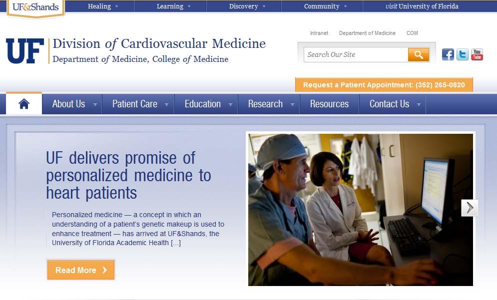 UF Health PMP launched June 25, 2012 - Targeted CYP2C19 testing in the cath lab