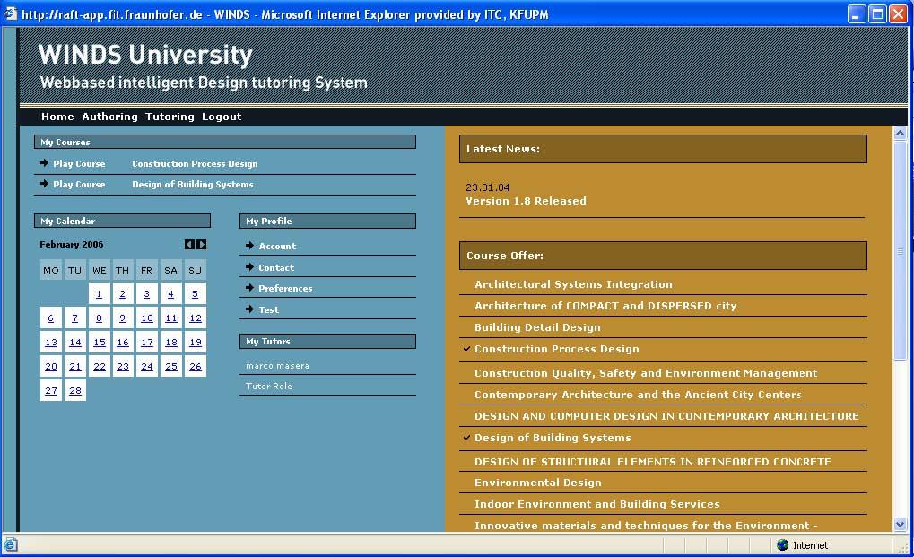 80 Malaysian Journal of Distance Education 8(1), 71-87 (2006) Adaptive Learning Environment for Design and Architectural Education: WINDS (Web-based INtelligent Design tutoring System) The WINDS