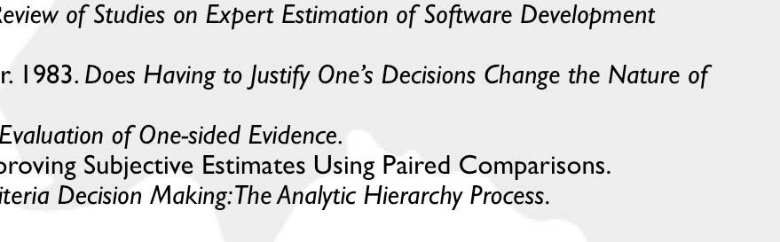 3 Brenner, et al. 1996. On the Evaluation of One-sided Evidence.