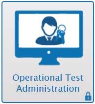 Card for TA Interface o To access the TA Interface, click Training Test Administration or Operational Test Administration (see Figure