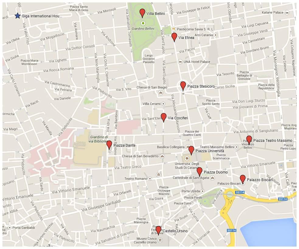 A GREAT LOCATION The school is located in central Catania close to the historical centre.