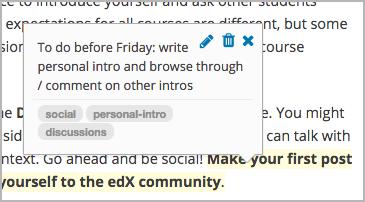 3. In the note editor, edit your note, and then select Save. To delete a note or highlight, follow these steps. 1. Move your cursor over the highlighted text until your note appears.