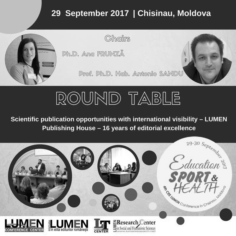 4th CEE LUMEN International Scientific Conference ESH 2017 13 ROUND TABLE RT1 16:40 17:00 29.09.
