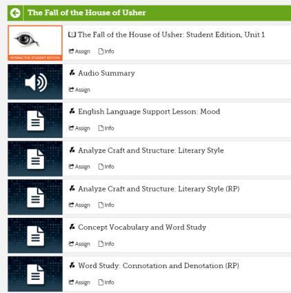 specific section of the unit. You can click the resource and delete specific activities. You also have the option to add links, files, notes, and so on.