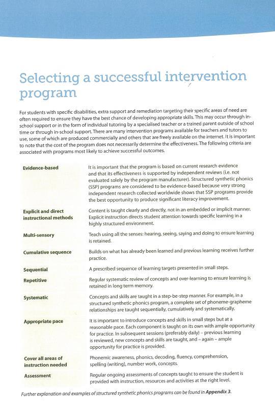 APPENDIX A Selecting a successful intervention