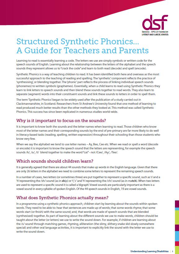 APPENDIX C Structured Synthetic Phonics: A Guide for