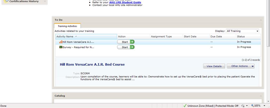 fore, this allows a user to quickly search the training catalog to find a course or curriculum. b.