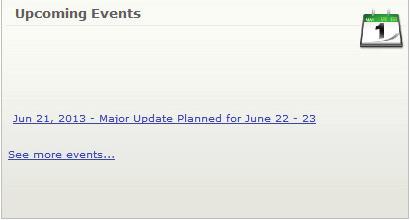 ahead. The Upcoming Events area shows all of the upcoming scheduled activities your student has on calendar.