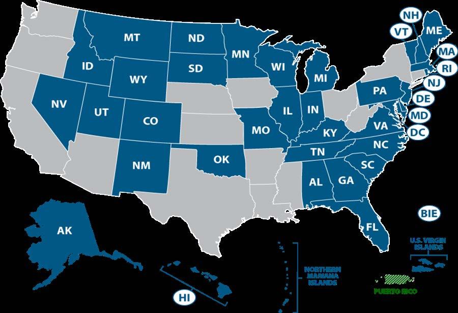 Consortium Members Minnesota is a member of the WIDA Consortium as shown in BLUE.