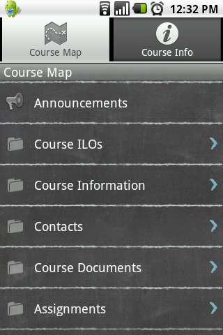 User Guide of Blackboard Mobile Learn for CityU Students (Android) 7 Part 3 Features and Functions of Bb Mobile Learn After tapping the name of Blackboard course / organization from the list, you