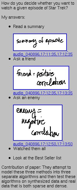 Figure 3: Two further examples of audio- and/or video-enhanced Web pages.