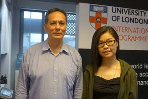 Hoo Kah Kei was coached by maths lecturer David York (left) to score the highest mark in Mathematics 2 among 866 Year 1 students