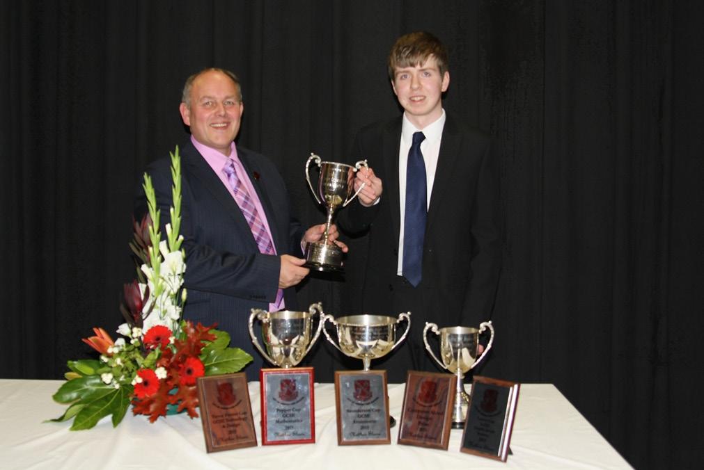 Morrison, Jordan Lyons and Dylan Calvin. Year 11 Subject Prize Winners for the academic year of 2014-15.