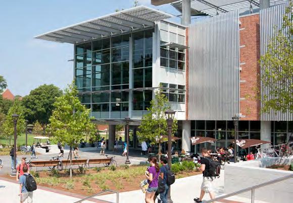 5. Clough Commons Undergraduate Learning Center Clough Commons was designed and built with a commitment to sustainability in mind, and it has earned LEED Platinum certification.