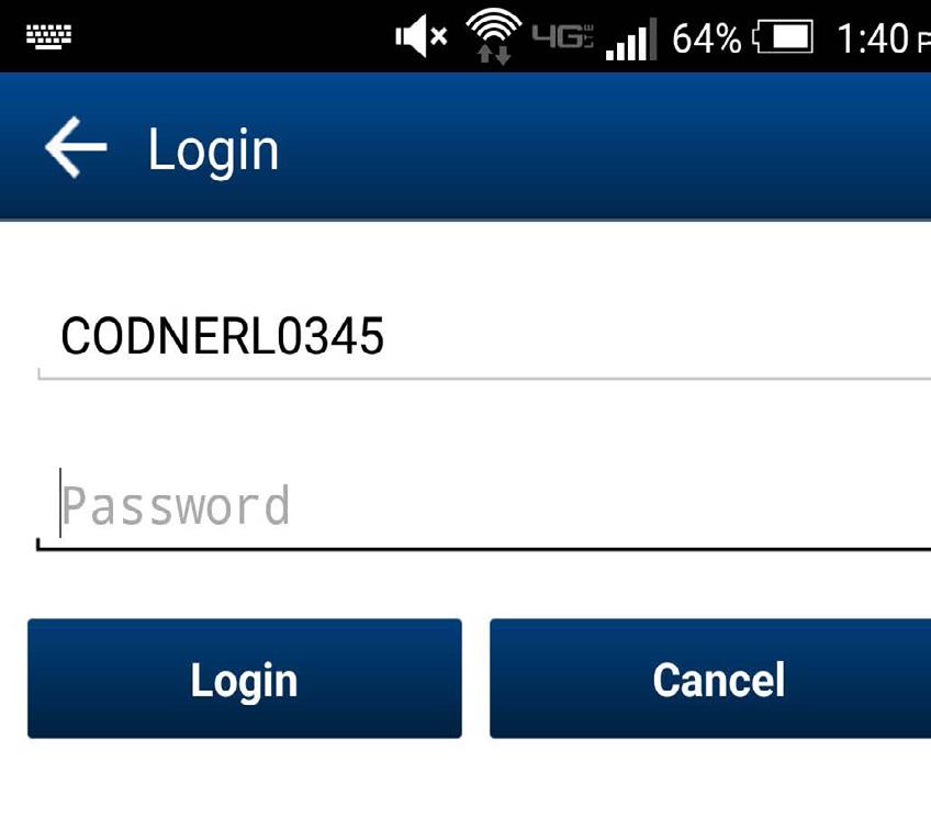 How To Enroll using the Stout Mobile App 1 Login Login using your user name and password.
