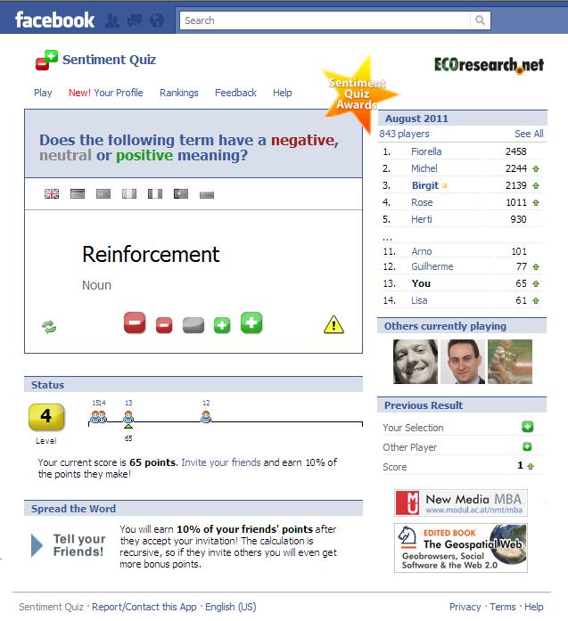 networking platforms such as Facebook for compiling multilingual sentiment lexicons.