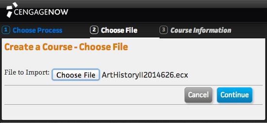 ECX format) you want to import, select it, and then click Open.