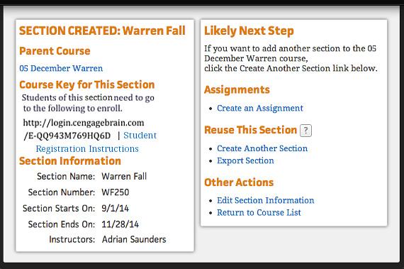 Managing Courses Action: To create a course section 5 (Optional) Select the checkbox next to Require students to provide a student ID on login if you need to set up unique and anonymous student