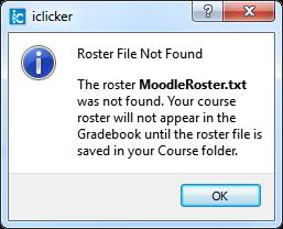 The Sync i>clicker session to your Moodle course section below will guide you through the roster sync process. 9.