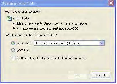 Downloading a report to Excel All TIPS reports may be downloaded to Excel to facilitate data manipulation and analysis.
