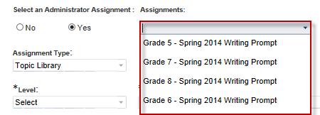 Criterion User Manual Assignment Type: Instructors may select an assignment from the drop-down menu (see below).