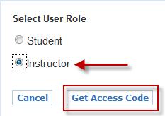 Criterion User Manual 1. From your Home page, click in the box next to the class for which you want to send the Access Code. 2. Click on the Access Code icon.