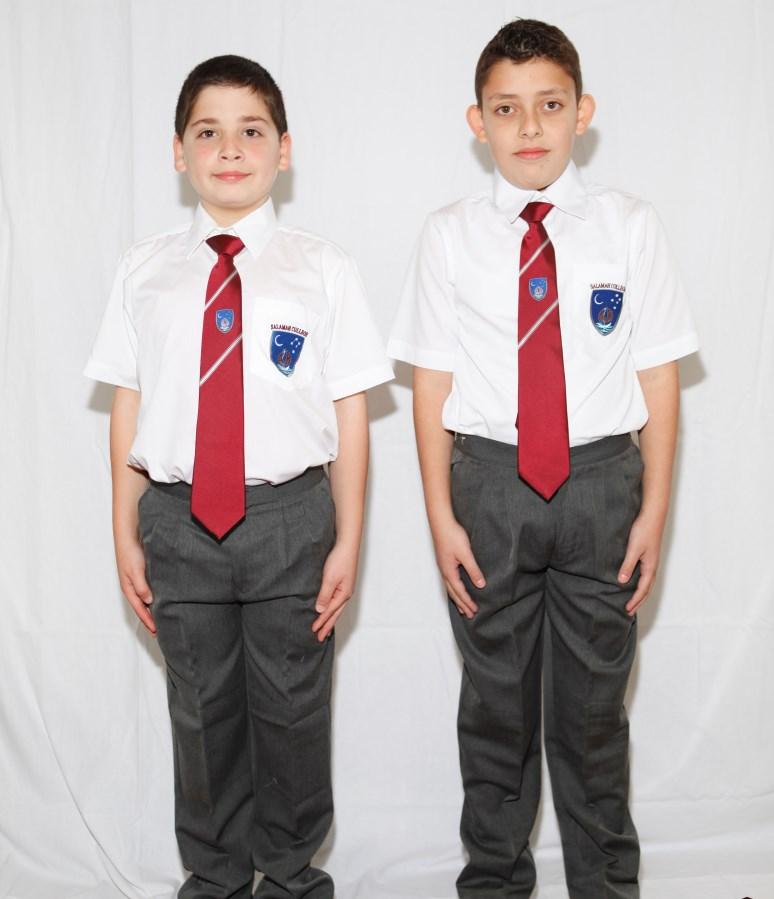 Primary Boys Summer Uniform Grey school trousers White short sleeve shirt