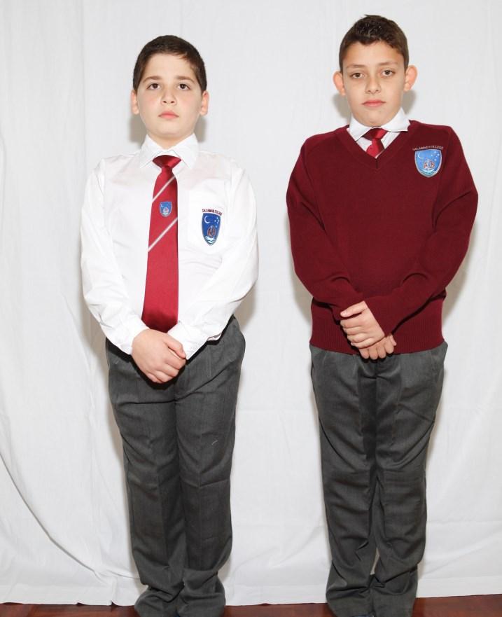 Salamah school bag Salamah school hat Primary Boys Winter Uniform Grey