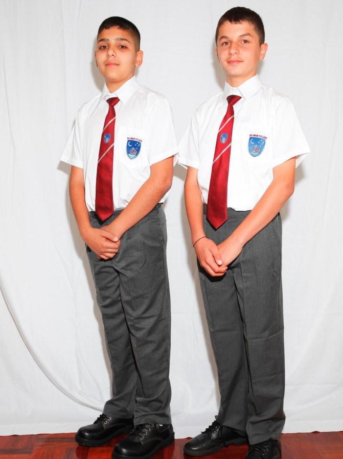 Secondary Boys Summer Uniform Grey school trousers White short sleeve