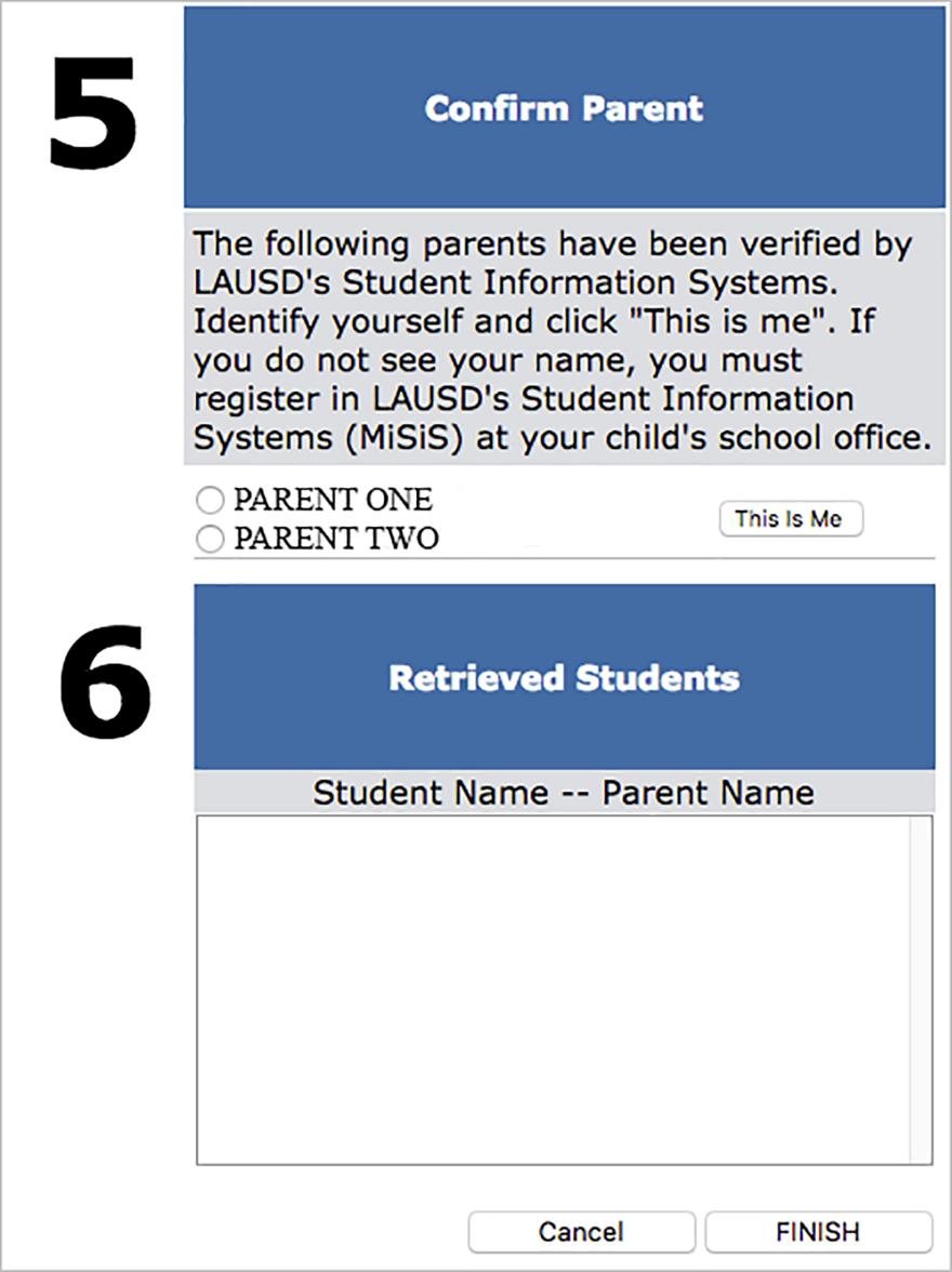 Step 4 Identify yourself by selecting your name and choose the This is Me button If you have more children to add, repeat steps 3 and 4.