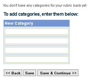 You can manage your Rubric Banks by categorizing them under a specific name.