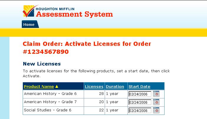 Claiming your Product o You will automatically be taken to this screen after registration o Review the license count associated with the order o Verify the Start Date.