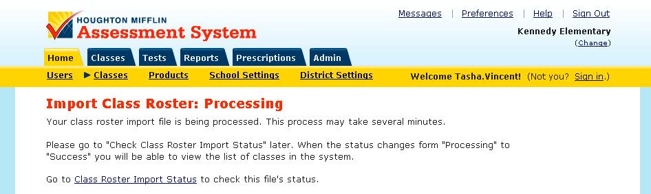 o If the Import is successful, the status will be listed as successful. If there are errors, click view errors.