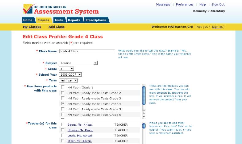 o Review the Student Roster. o To remove any students, click remove next to the student s name and follow the on-screen prompts.