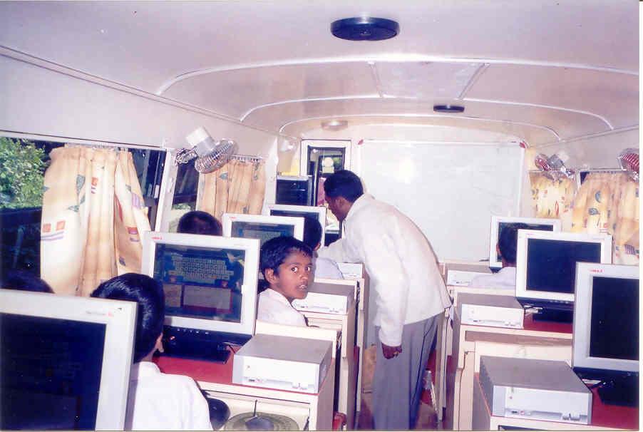More specifically the Learning Infrastructure will comprise of the following: (a) IT based Infrastructure (i) A 55 seater bus, redesigned to a computer lab for 36 students accommodating 2 students to