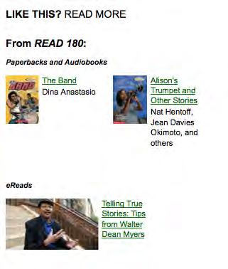 the READ 180 Next Generation Library as well as related ereads from other Topic collections.