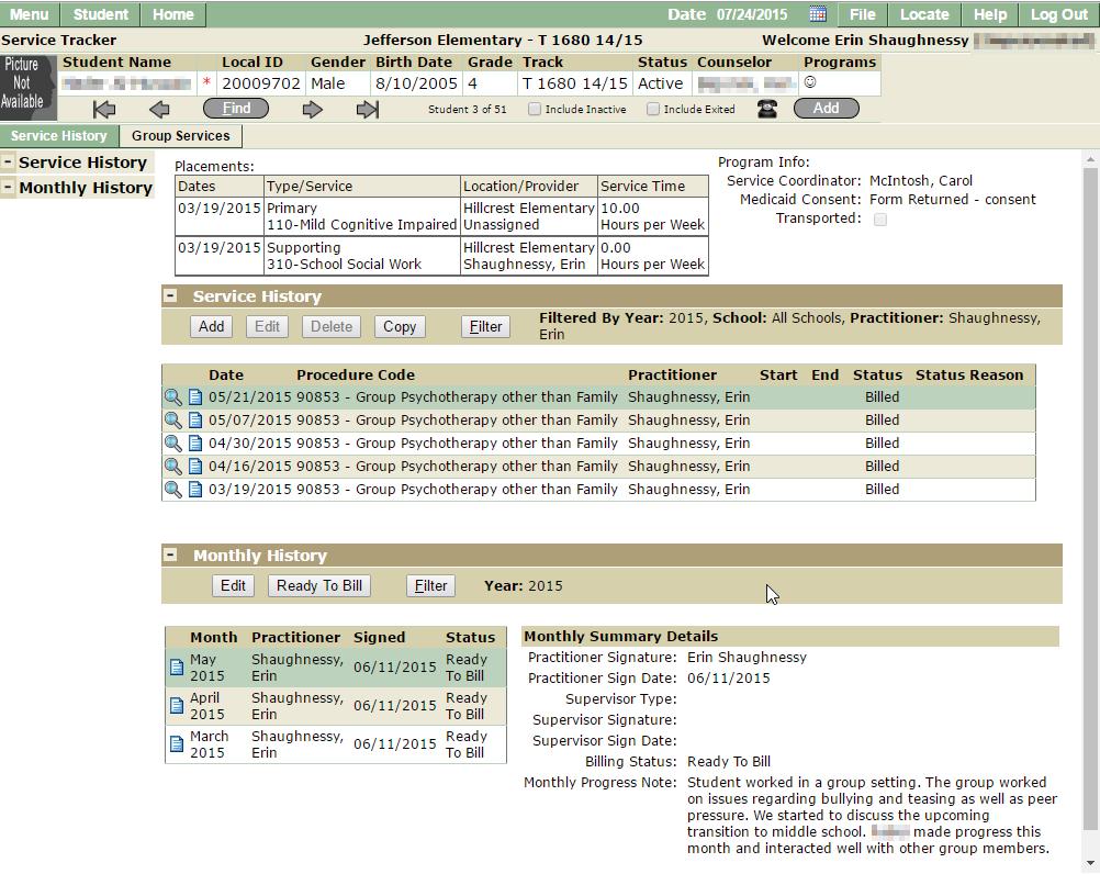 Programs Service Tracker A replacement for Q Connect Service Tracker application.