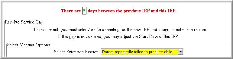 reason only applies if the Process Method for the IEP is Anniversary Method ; it will not apply if the Process Method is Annual Method.