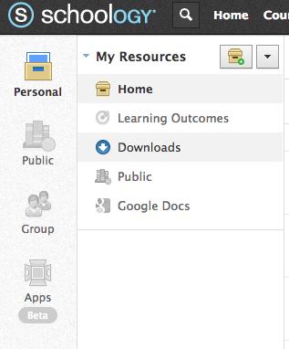 3. There are three Resource Collections available to you: a. Public: you can access resources produced and shared by