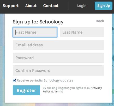 5. You will be greeted with a dialogue box that asks you to select your school affiliation.