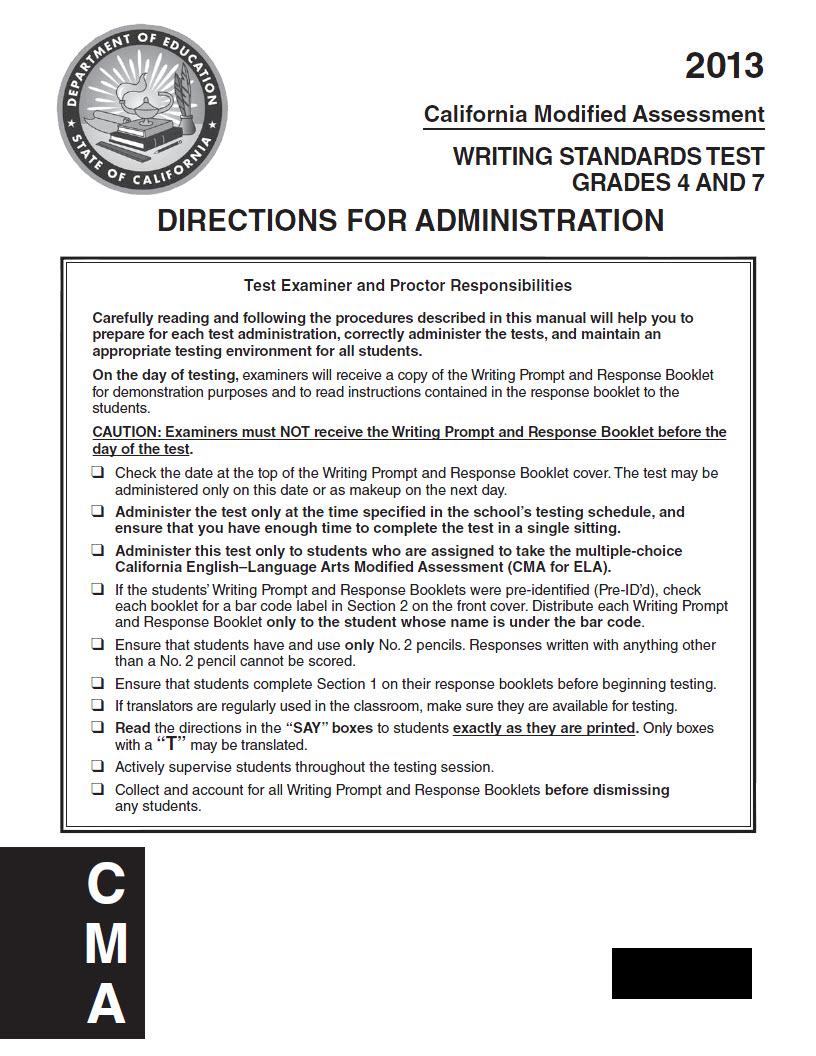 materials 14 15 16 17 Ensure examiner Gives the correct test: CST or the CMA Uses the correct Directions for Administration (DFA) Train examiners to notice