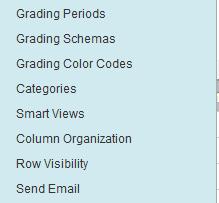 Using Manage one can, among other things, create Grading Periods, Categories and Smart Views