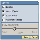The Action Arrow is the red arrow which points you to the right spot when interaction is required.