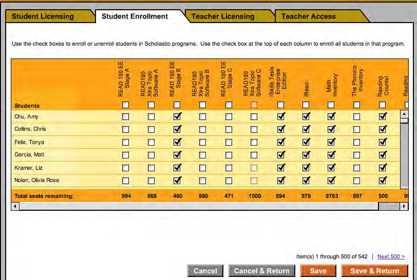 To enroll students in iread through SAM: 1. Click the Manage Enrollment link from the class s, teacher s, or student s Profile Screen. 2.